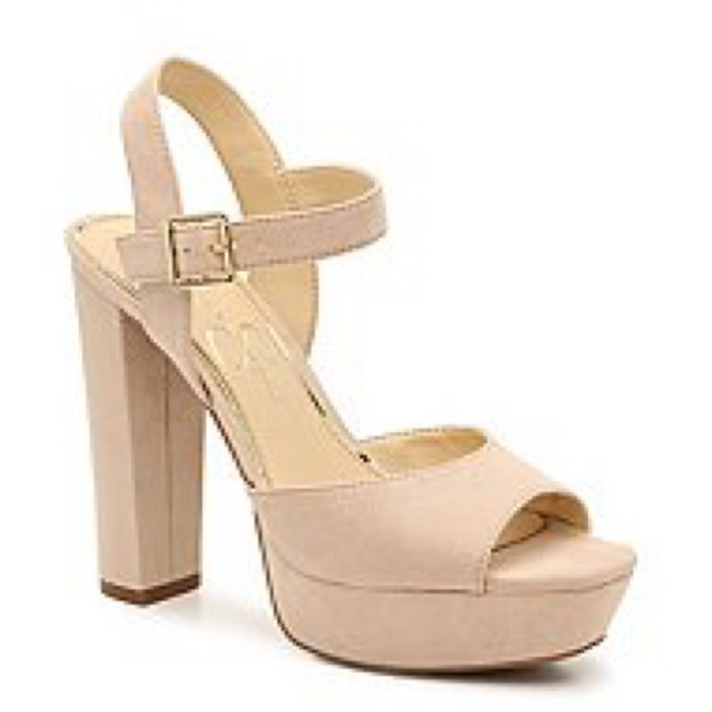 Jessica Simpson Beige Platform Heels